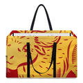 Chinese Ox Zodiac Symbol Print Utility Tote Bag