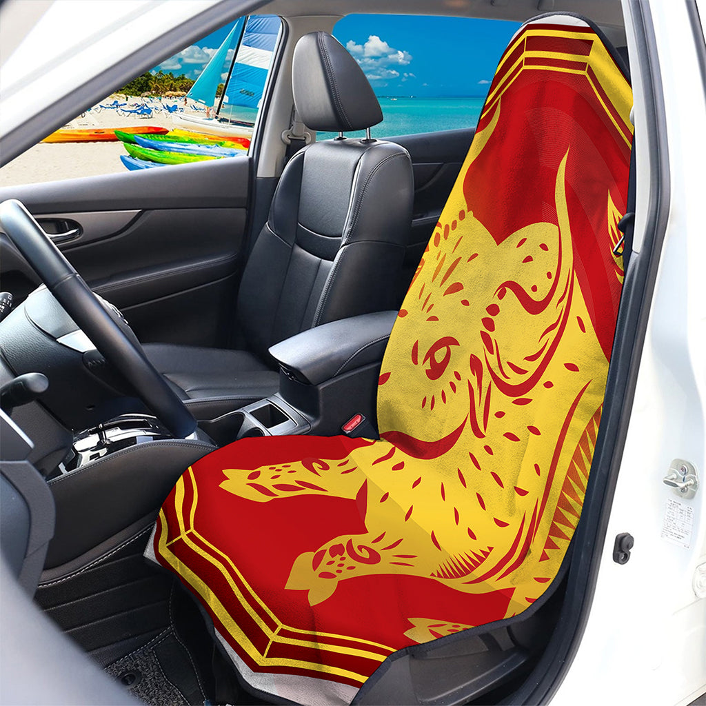 Chinese Ox Zodiac Symbol Print Waterproof Car Seat Cover