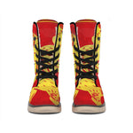 Chinese Ox Zodiac Symbol Print Winter Boots
