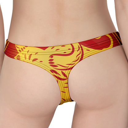 Chinese Ox Zodiac Symbol Print Women's Thong