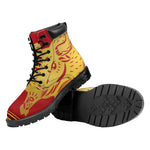 Chinese Ox Zodiac Symbol Print Work Boots