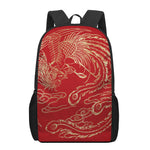 Chinese Phoenix Print 17 Inch Backpack