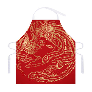 Chinese Phoenix Print Adjustable Apron