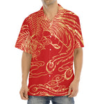 Chinese Phoenix Print Aloha Shirt