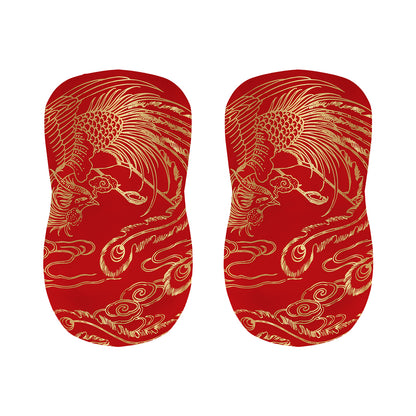 Chinese Phoenix Print Bar Stool Covers
