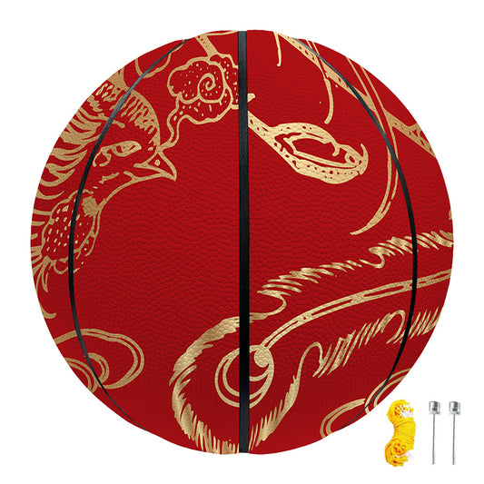 Chinese Phoenix Print Basketball