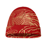 Chinese Phoenix Print Beanie