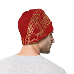 Chinese Phoenix Print Beanie