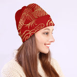Chinese Phoenix Print Beanie