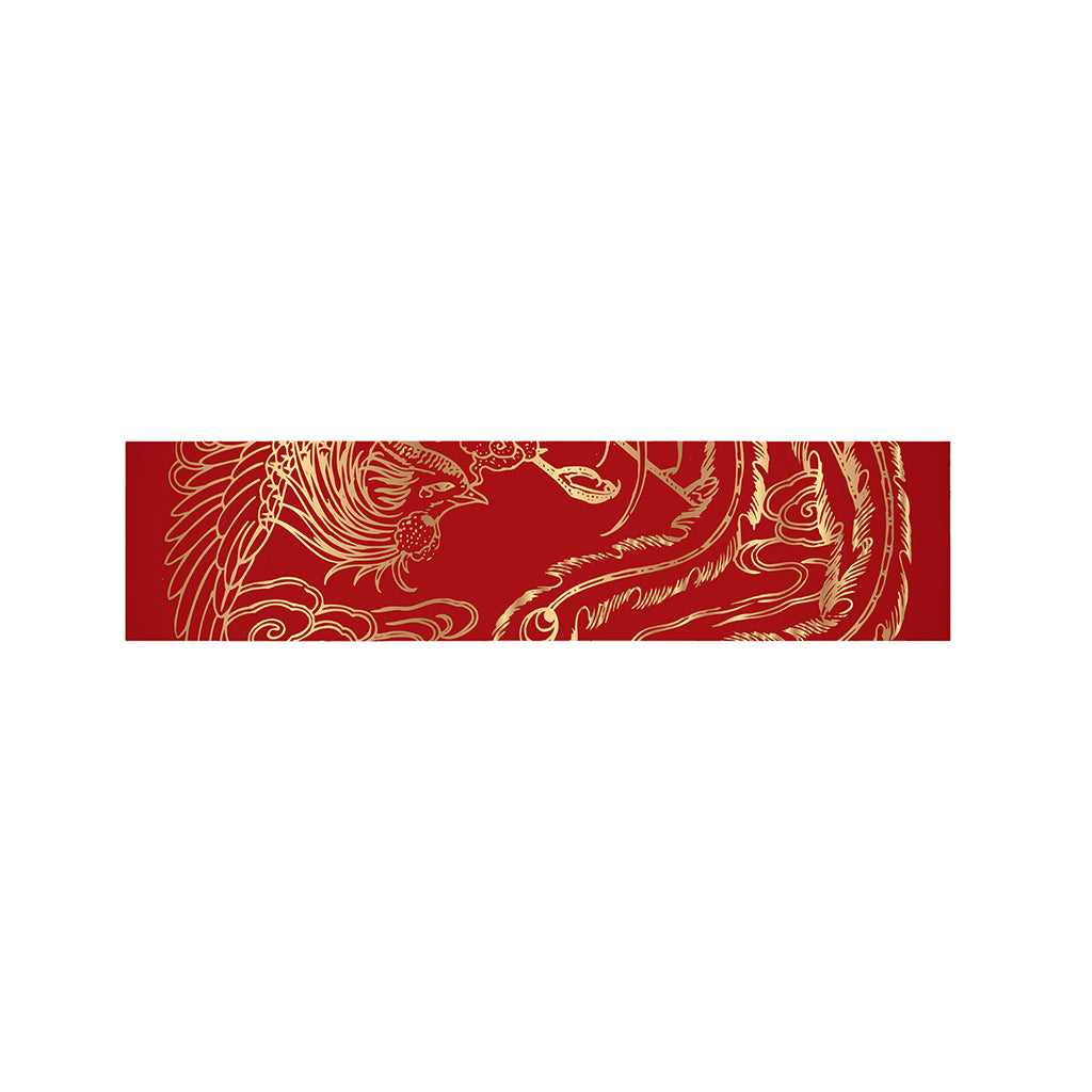 Chinese Phoenix Print Bed Runner