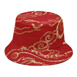 Chinese Phoenix Print Bucket Hat