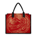 Chinese Phoenix Print Canvas Tote Bag