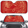 Chinese Phoenix Print Car Windshield Sun Shade