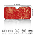Chinese Phoenix Print Car Windshield Sun Shade