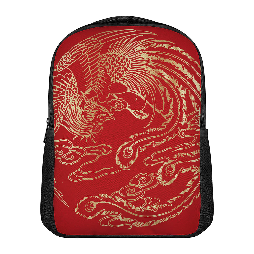 Chinese Phoenix Print Casual Backpack