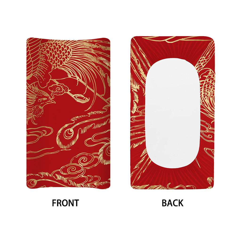 Chinese Phoenix Print Changing Pad Cover