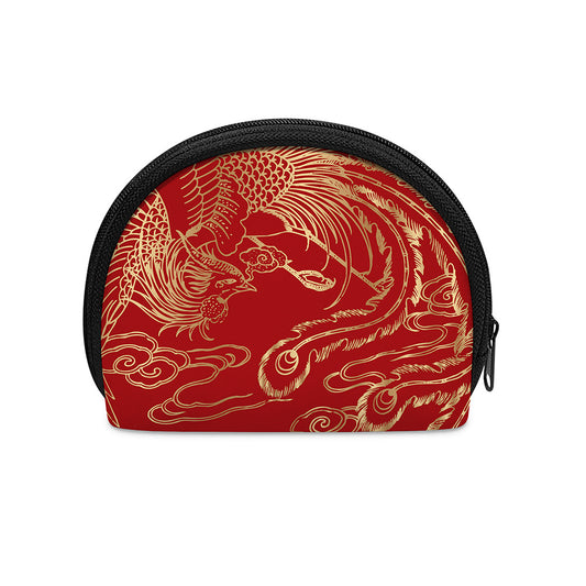 Chinese Phoenix Print Coin Purse