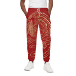 Chinese Phoenix Print Cotton Pants