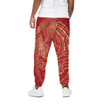 Chinese Phoenix Print Cotton Pants