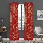 Chinese Phoenix Print Curtain