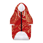 Chinese Phoenix Print Dog Zip Up Hoodie