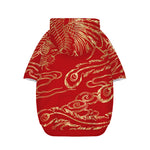 Chinese Phoenix Print Dog Zip Up Hoodie