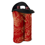 Chinese Phoenix Print Double Neoprene Wine Tote