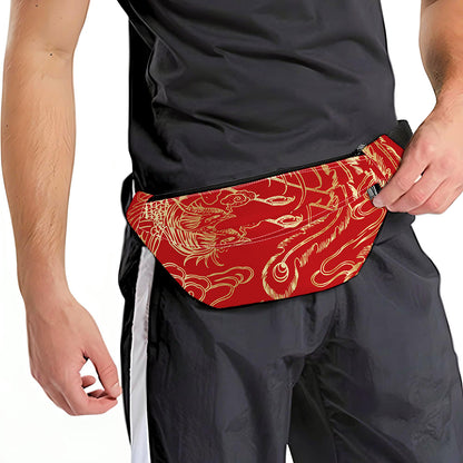 Chinese Phoenix Print Fanny Pack