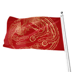 Chinese Phoenix Print Flag