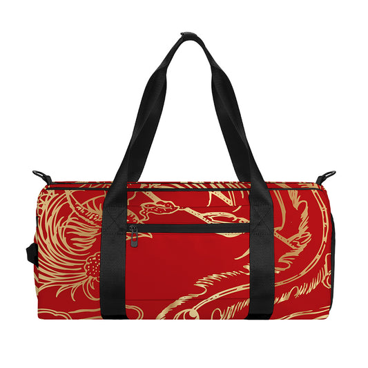 Chinese Phoenix Print Gym Bag