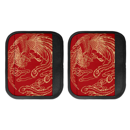 Chinese Phoenix Print Handle Covers