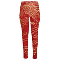 Chinese Phoenix Print High-Waisted Pocket Leggings