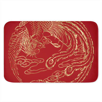 Chinese Phoenix Print Indoor Door Mat