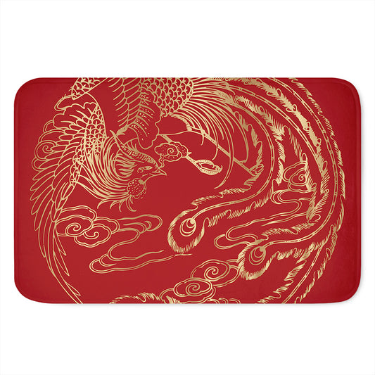 Chinese Phoenix Print Indoor Door Mat