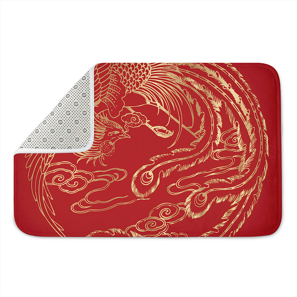 Chinese Phoenix Print Indoor Door Mat