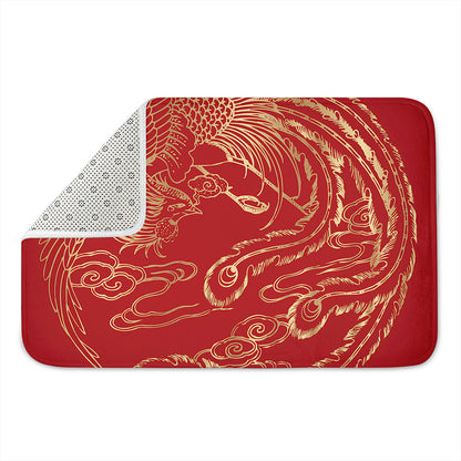 Chinese Phoenix Print Indoor Door Mat