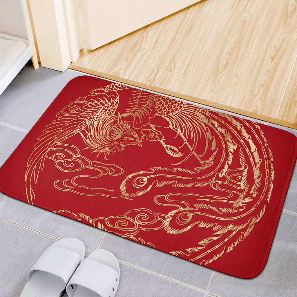Chinese Phoenix Print Indoor Door Mat
