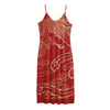 Chinese Phoenix Print Jersey Midi Cami Dress