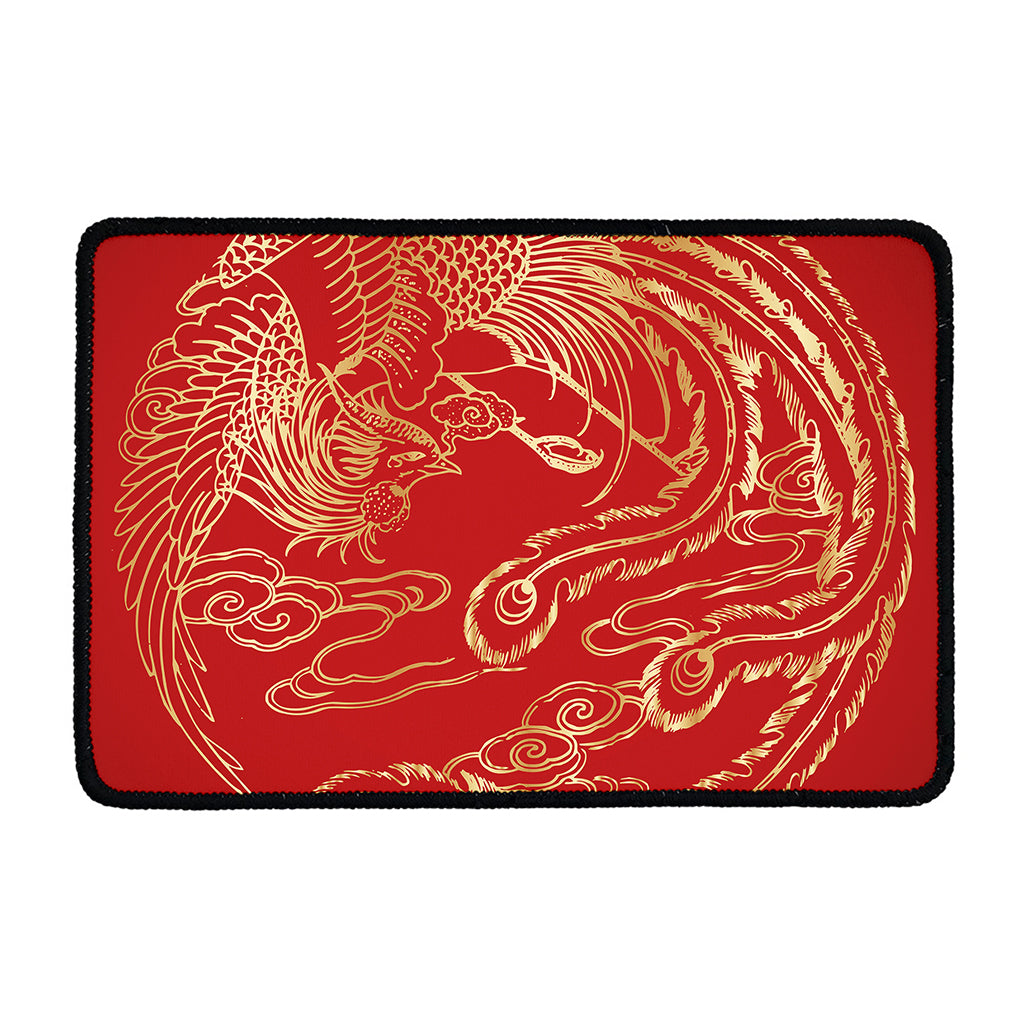 Chinese Phoenix Print Kitchen Mat