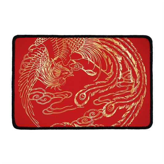 Chinese Phoenix Print Kitchen Mat