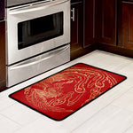 Chinese Phoenix Print Kitchen Mat