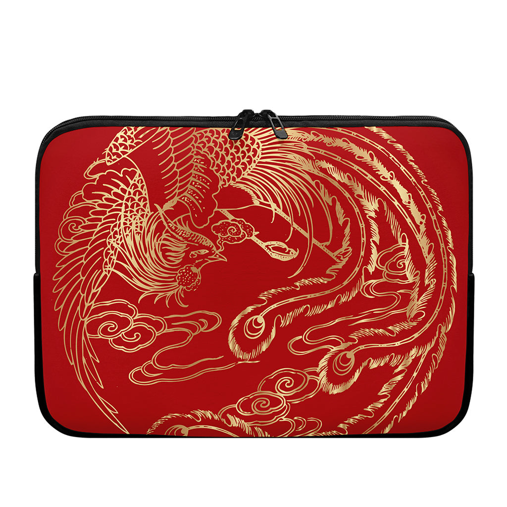Chinese Phoenix Print Laptop Sleeve