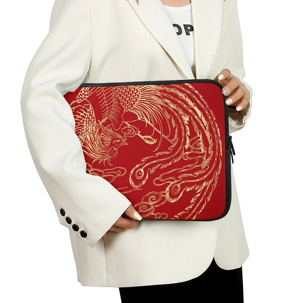 Chinese Phoenix Print Laptop Sleeve