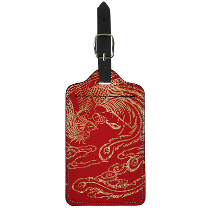 Chinese Phoenix Print Luggage Tag