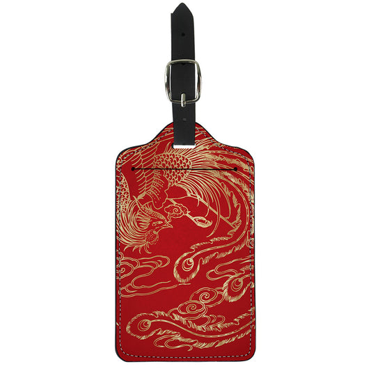 Chinese Phoenix Print Luggage Tag