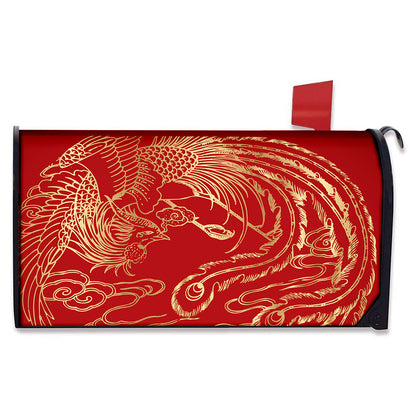 Chinese Phoenix Print Mailbox Cover