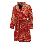 Chinese Phoenix Print Men's Bathrobe