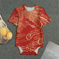 Chinese Phoenix Print Men's Bodysuit
