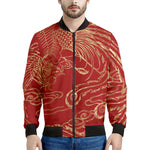 Chinese Phoenix Print Men's Bomber Jacket
