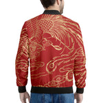 Chinese Phoenix Print Men's Bomber Jacket